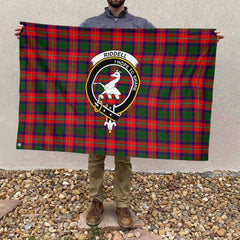 Clan Riddell Tartan Flag Crest And Plaid Basic Style