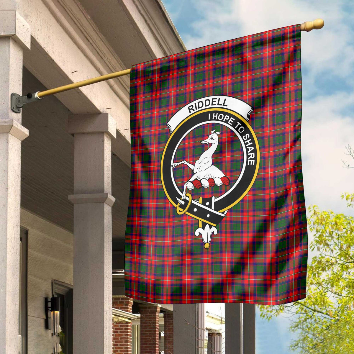 Clan Riddell Tartan Garden Flag Crest And Plaid Basic Style