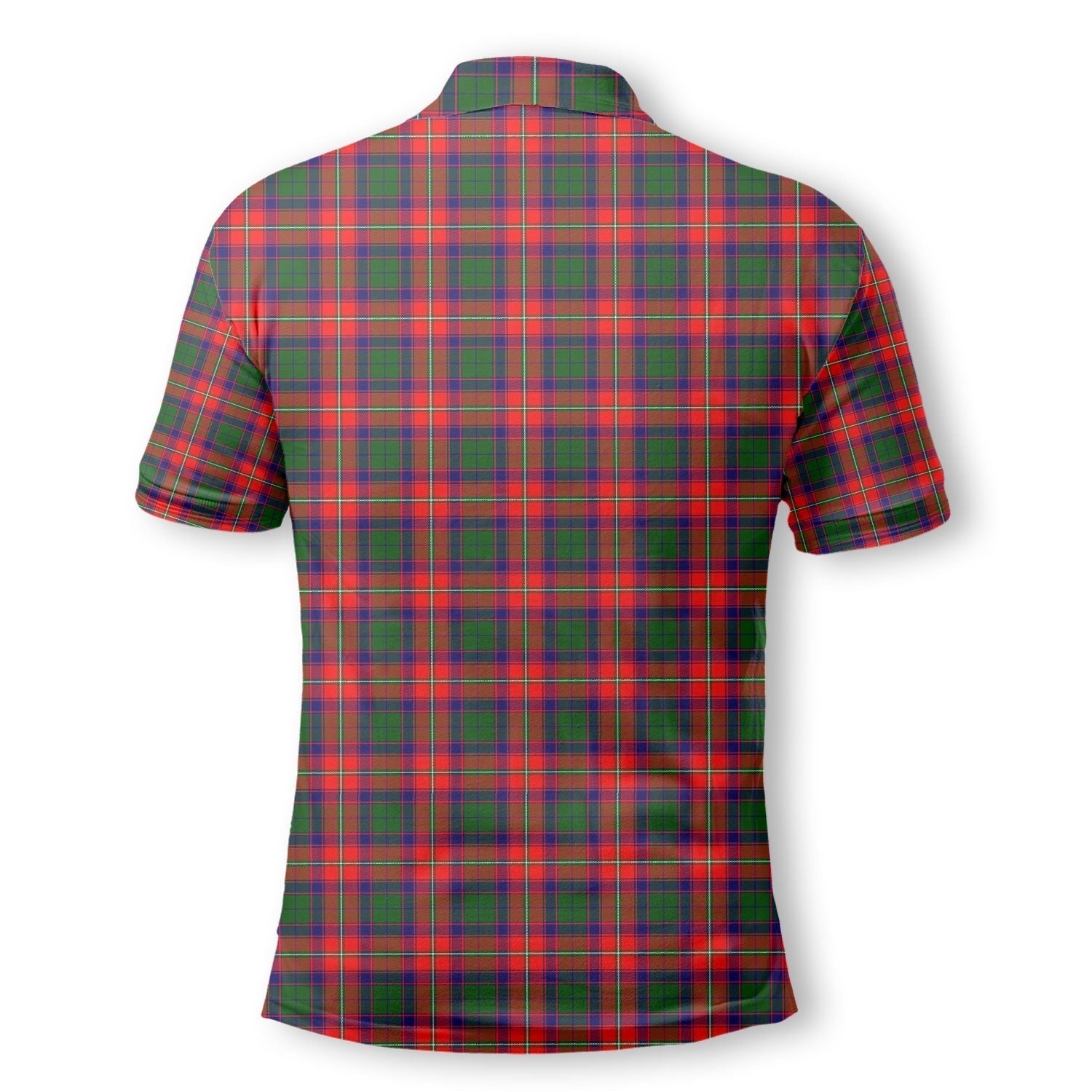 Clan Riddell Tartan Golf Tartan Men Polo Shirt Crest And Plaid Basic Style