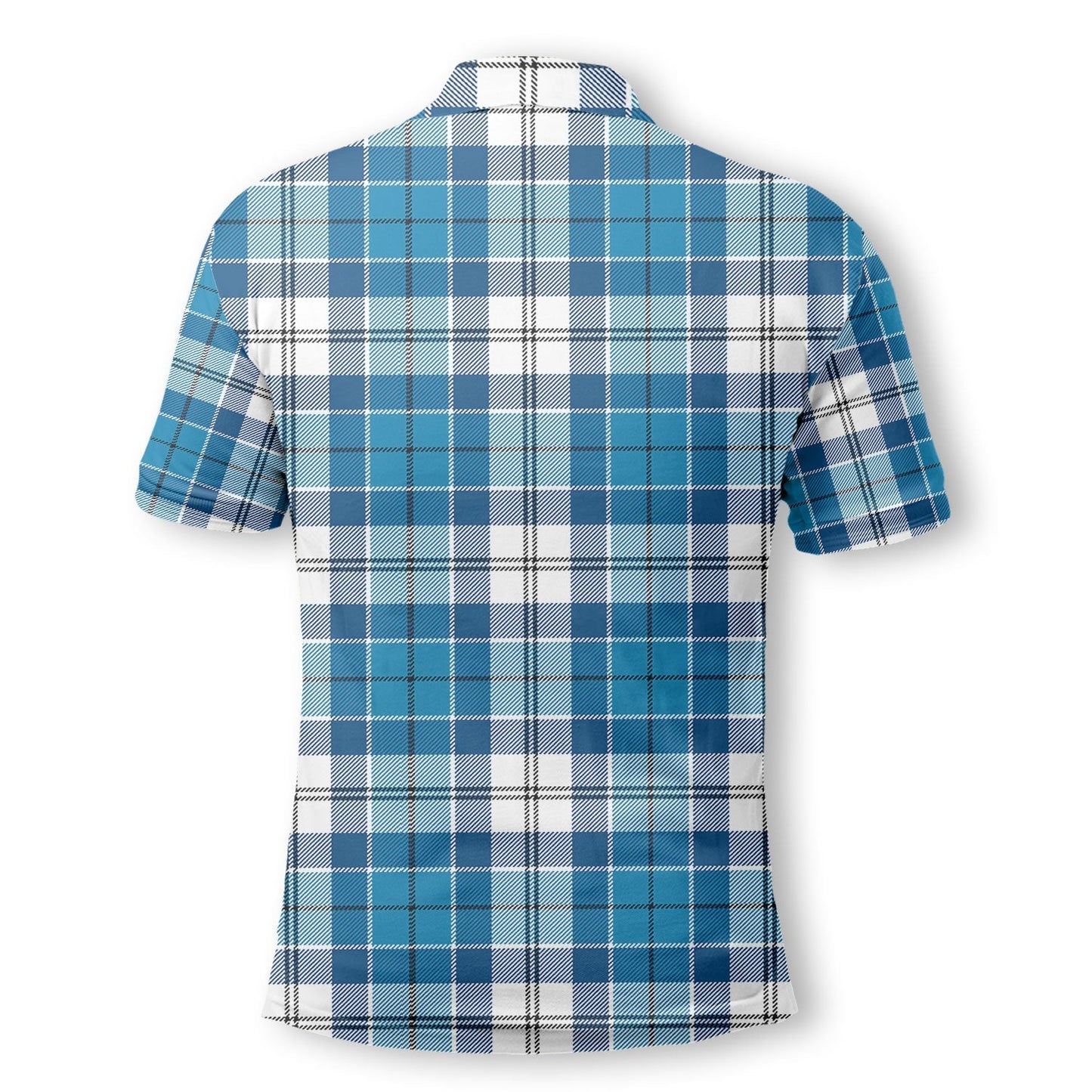 Clan Roberton Tartan Golf Tartan Men Polo Shirt Crest And Plaid Basic Style