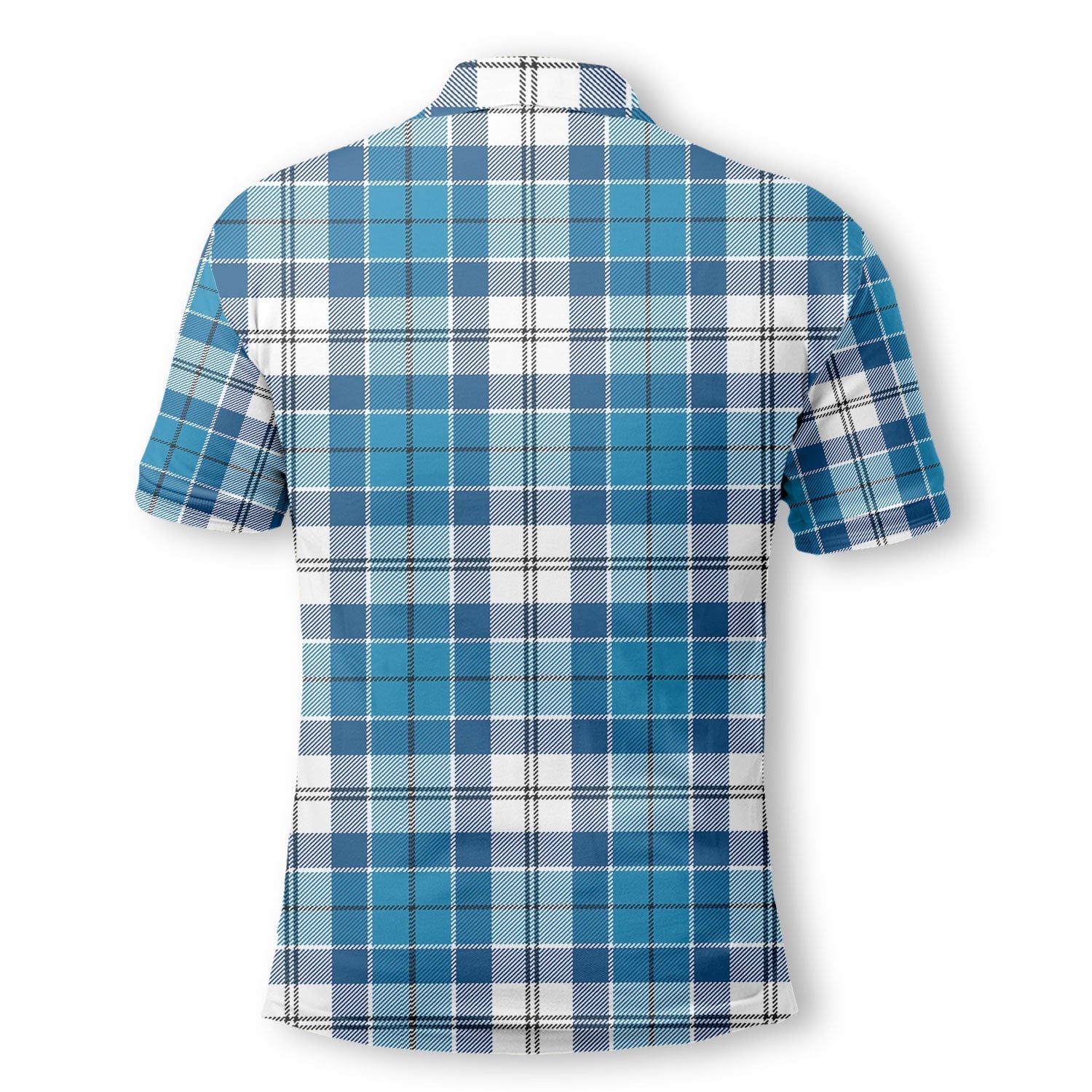 Clan Roberton Tartan Golf Tartan Men Polo Shirt Crest And Plaid Basic Style