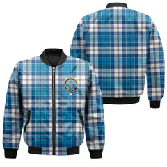 Clan Roberton Tartan Men Bomber Jacket Crest And Plaid Basic Style