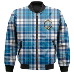 Clan Roberton Tartan Men Bomber Jacket Crest And Plaid Basic Style
