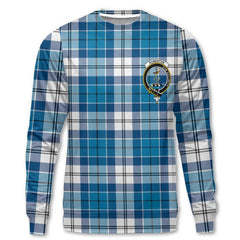 Clan Roberton Tartan Women Sweatshirt Crest And Plaid Basic Style