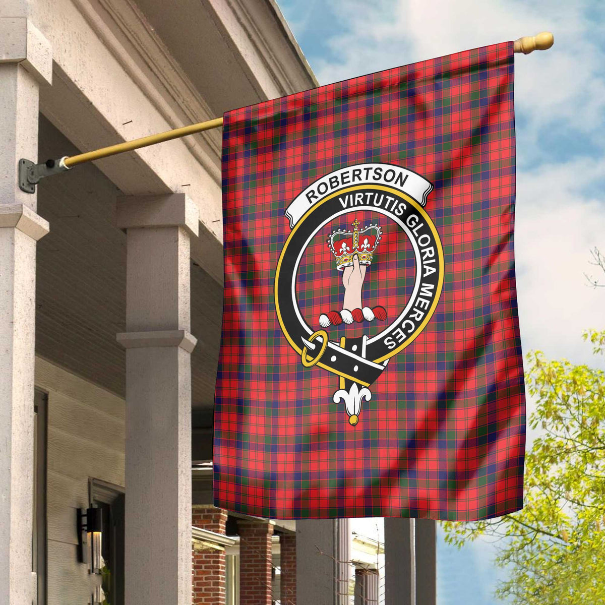 Clan Robertson Tartan Garden Flag Crest And Plaid Basic Style