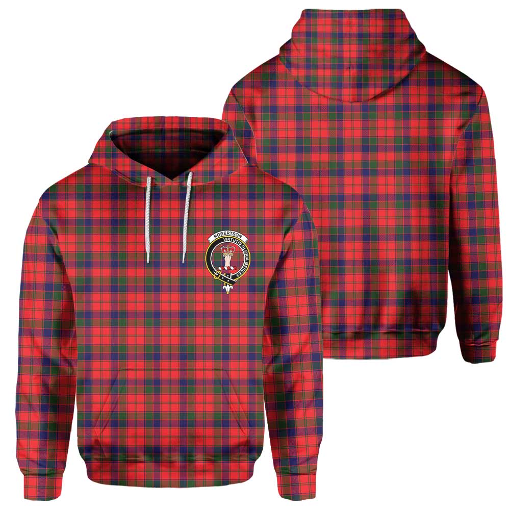 Clan Robertson Tartan Men Hoodie Crest And Plaid Basic Style