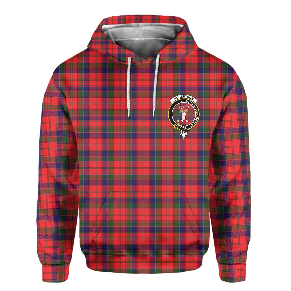 Clan Robertson Tartan Men Hoodie Crest And Plaid Basic Style