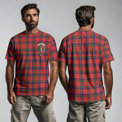 Clan Robertson Tartan Men T Shirt Crest And Plaid Basic Style