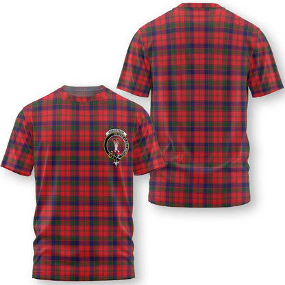 Clan Robertson Tartan Men T Shirt Crest And Plaid Basic Style