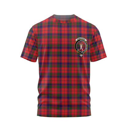 Clan Robertson Tartan Men T Shirt Crest And Plaid Basic Style