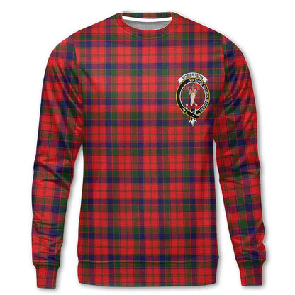 Clan Robertson Tartan Women Sweatshirt Crest And Plaid Basic Style