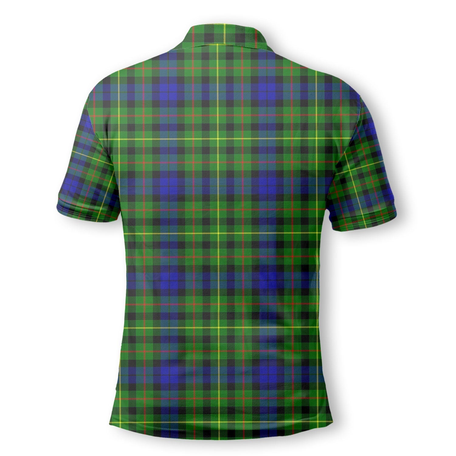 Clan Rollo Tartan Golf Tartan Men Polo Shirt Crest And Plaid Basic Style