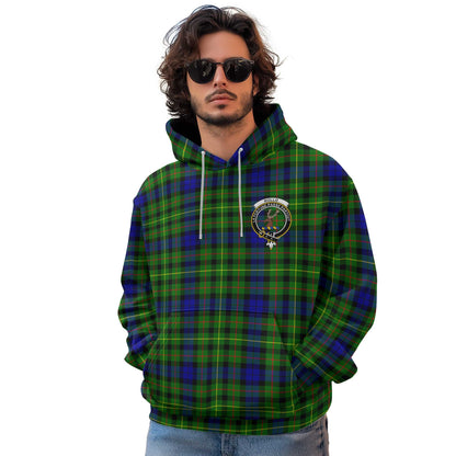 Clan Rollo Tartan Men Hoodie Crest And Plaid Basic Style