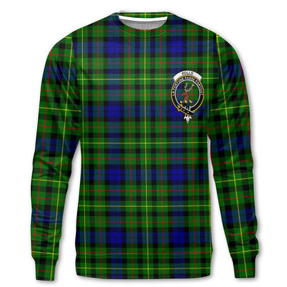 Clan Rollo Tartan Women Sweatshirt Crest And Plaid Basic Style