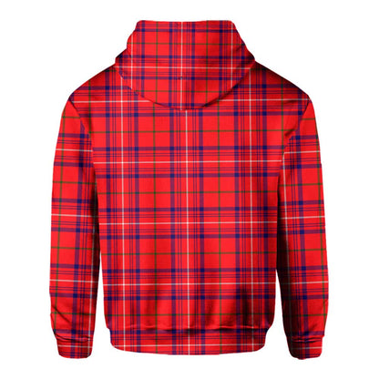 Clan Rose Tartan Men Hoodie Crest And Plaid Basic Style