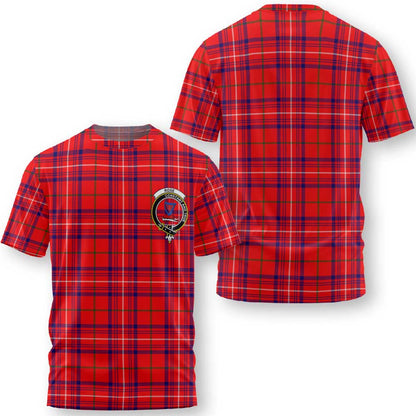 Clan Rose Tartan Men T Shirt Crest And Plaid Basic Style