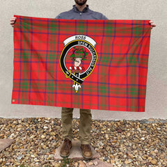 Clan Ross Tartan Flag Crest And Plaid Basic Style