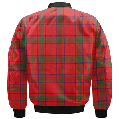 Clan Ross Tartan Men Bomber Jacket Crest And Plaid Basic Style