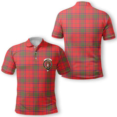 Clan Ross Tartan Men Polo Shirt Crest And Plaid Basic Style