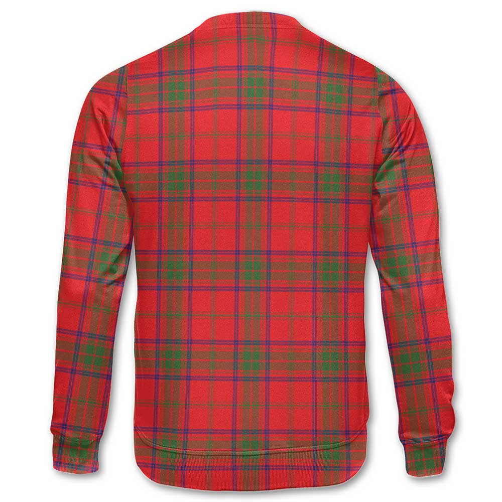 Clan Ross Tartan Men Sweatshirt Crest And Plaid Basic Style