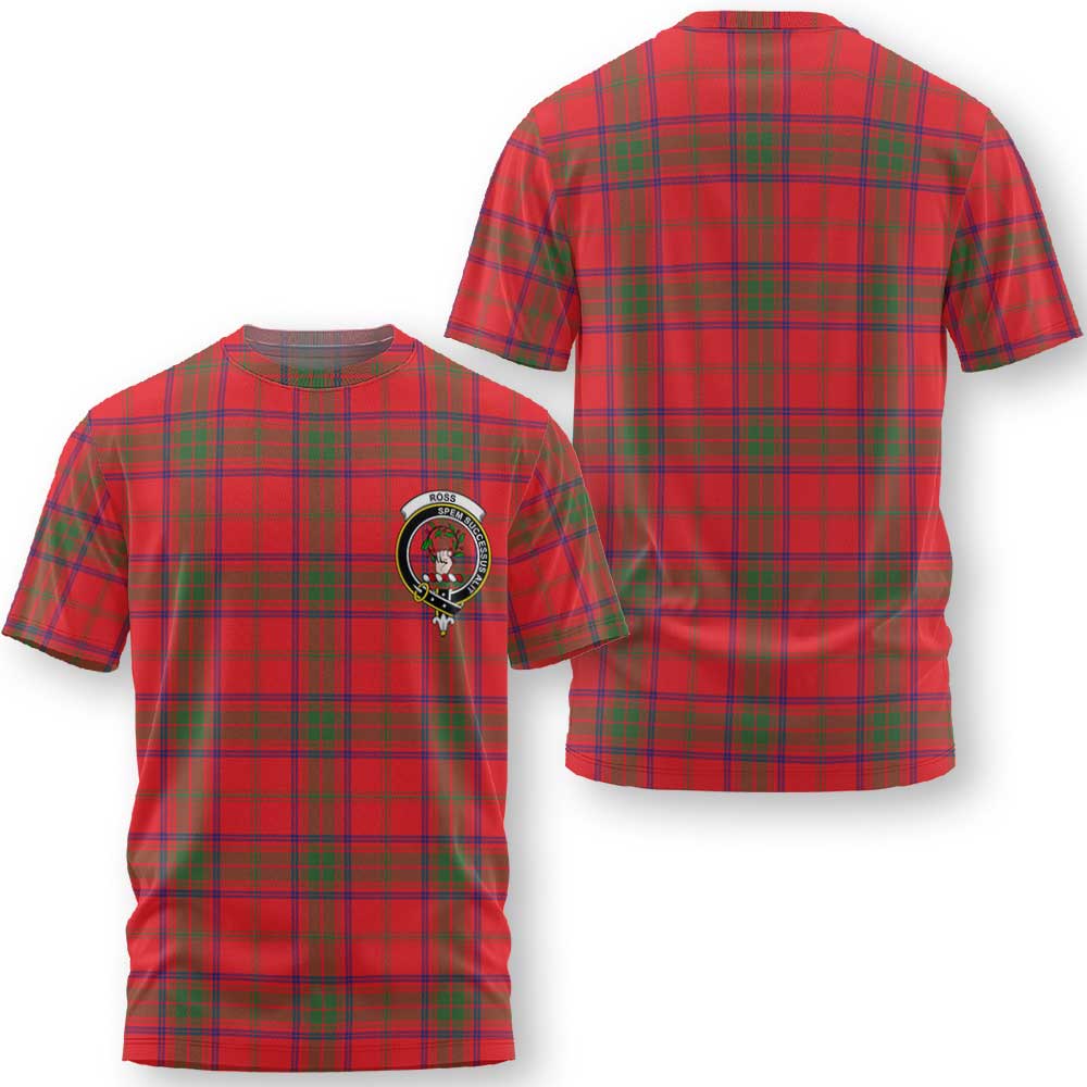 Clan Ross Tartan Men T Shirt Crest And Plaid Basic Style