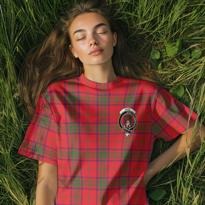 Clan Ross Tartan Women T Shirt Crest And Plaid Basic Style