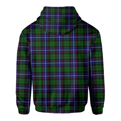 Clan Russell Tartan Men Hoodie Crest And Plaid Basic Style