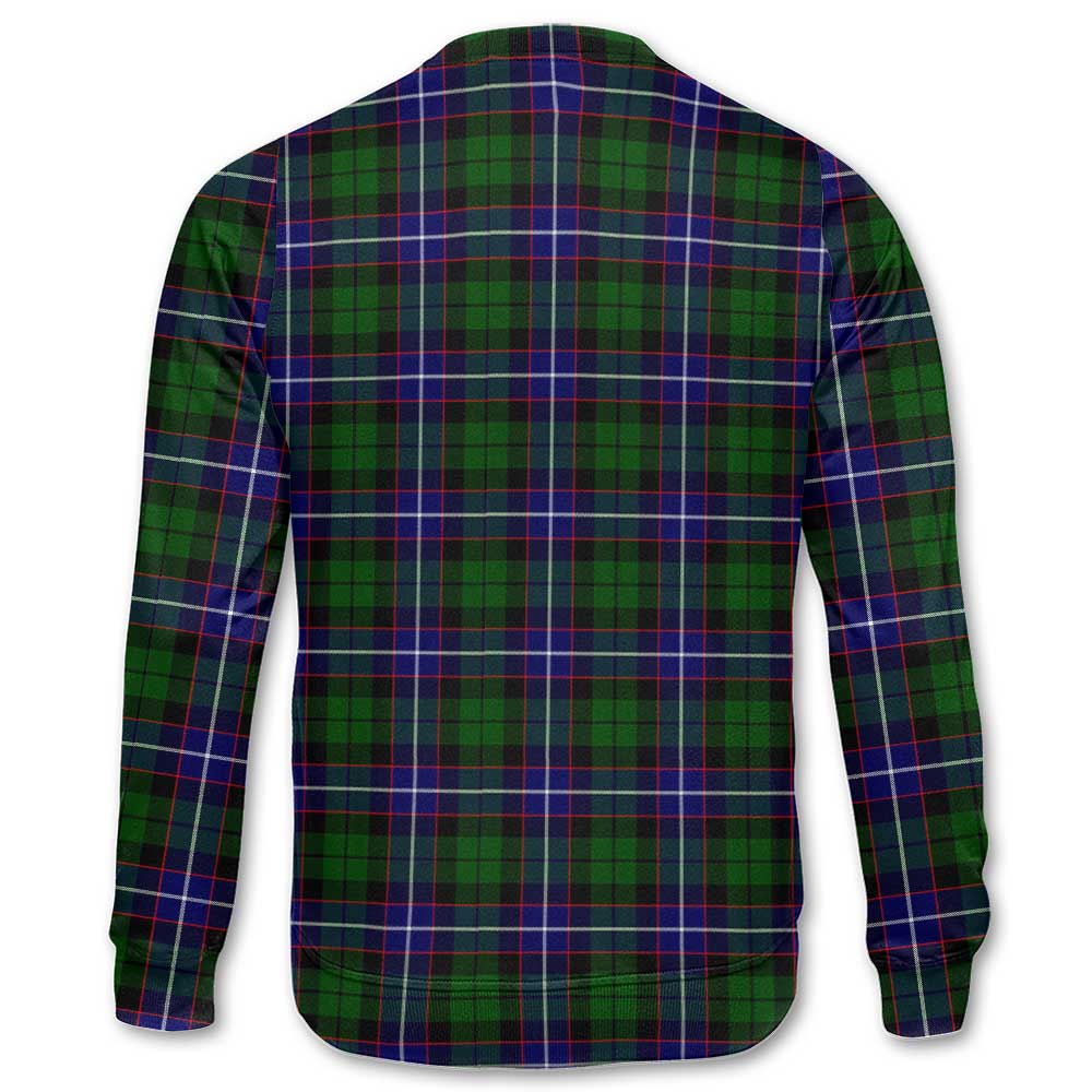 Clan Russell Tartan Men Sweatshirt Crest And Plaid Basic Style