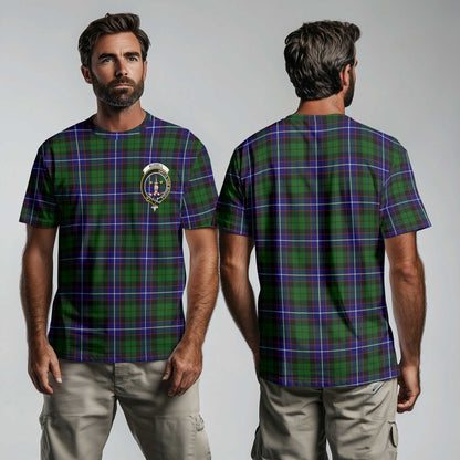 Clan Russell Tartan Men T Shirt Crest And Plaid Basic Style