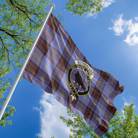 Clan Rutherford Tartan Flag Crest And Plaid Basic Style