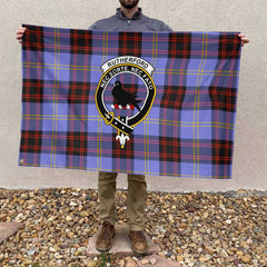 Clan Rutherford Tartan Flag Crest And Plaid Basic Style