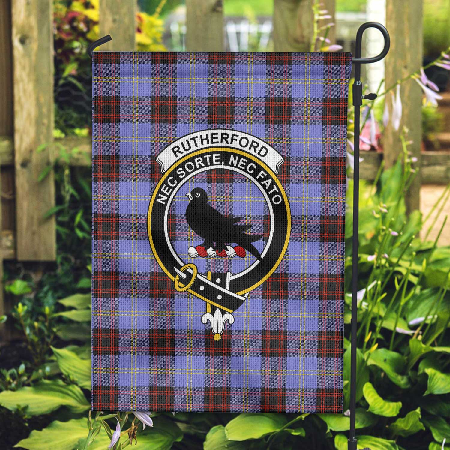 Clan Rutherford Tartan Garden Flag Crest And Plaid Basic Style