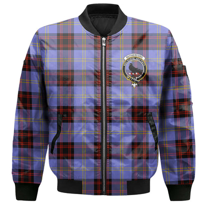 Clan Rutherford Tartan Men Bomber Jacket Crest And Plaid Basic Style