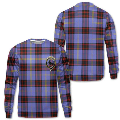 Clan Rutherford Tartan Men Sweatshirt Crest And Plaid Basic Style