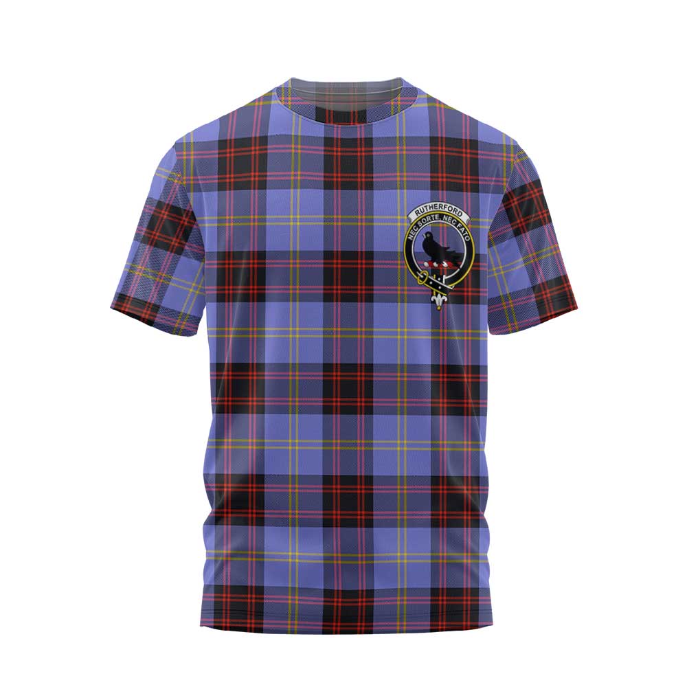 Clan Rutherford Tartan Men T Shirt Crest And Plaid Basic Style