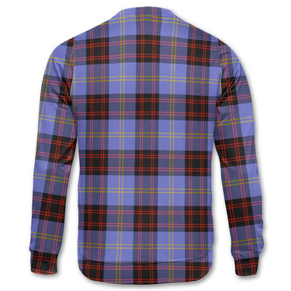 Clan Rutherford Tartan Women Sweatshirt Crest And Plaid Basic Style