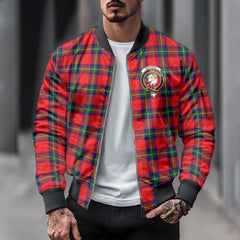 Clan Ruthven Tartan Men Bomber Jacket Crest And Plaid Basic Style