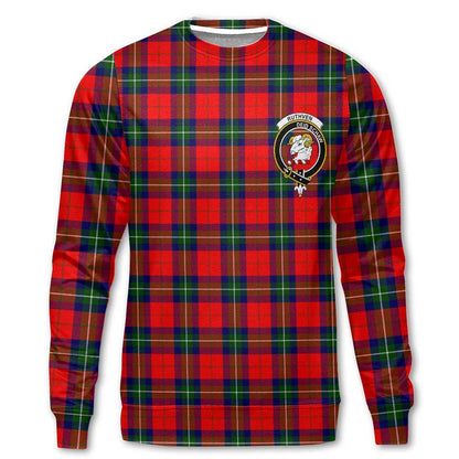 Clan Ruthven Tartan Men Sweatshirt Crest And Plaid Basic Style