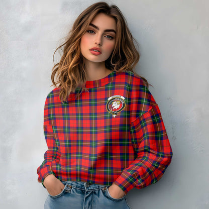 Clan Ruthven Tartan Women Sweatshirt Crest And Plaid Basic Style