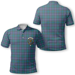 Clan Sandilands Tartan Golf Men Polo Shirt Crest And Plaid Basic Style