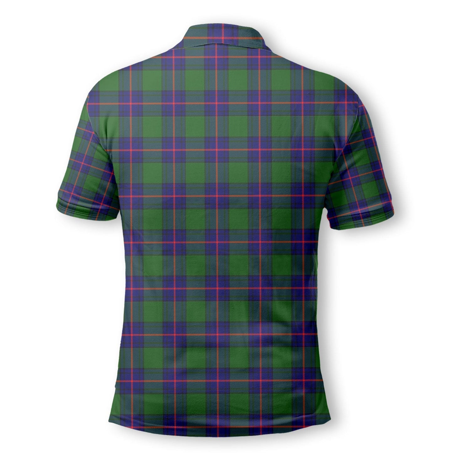 Clan Schaw Tartan Golf Tartan Men Polo Shirt Crest And Plaid Basic Style