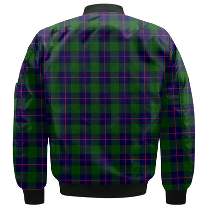 Clan Schaw Tartan Men Bomber Jacket Crest And Plaid Basic Style