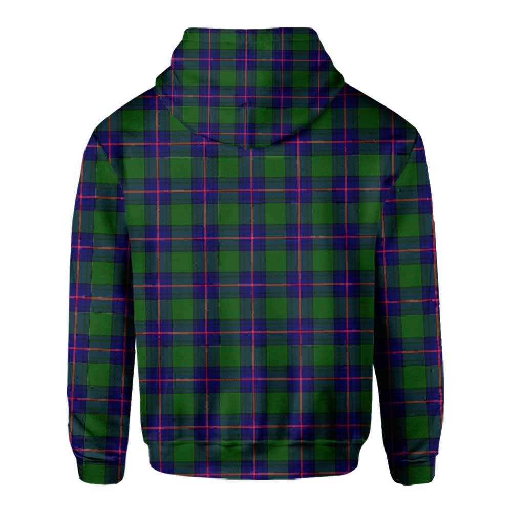 Clan Schaw Tartan Men Hoodie Crest And Plaid Basic Style