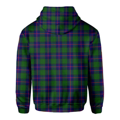 Clan Schaw Tartan Men Hoodie Crest And Plaid Basic Style