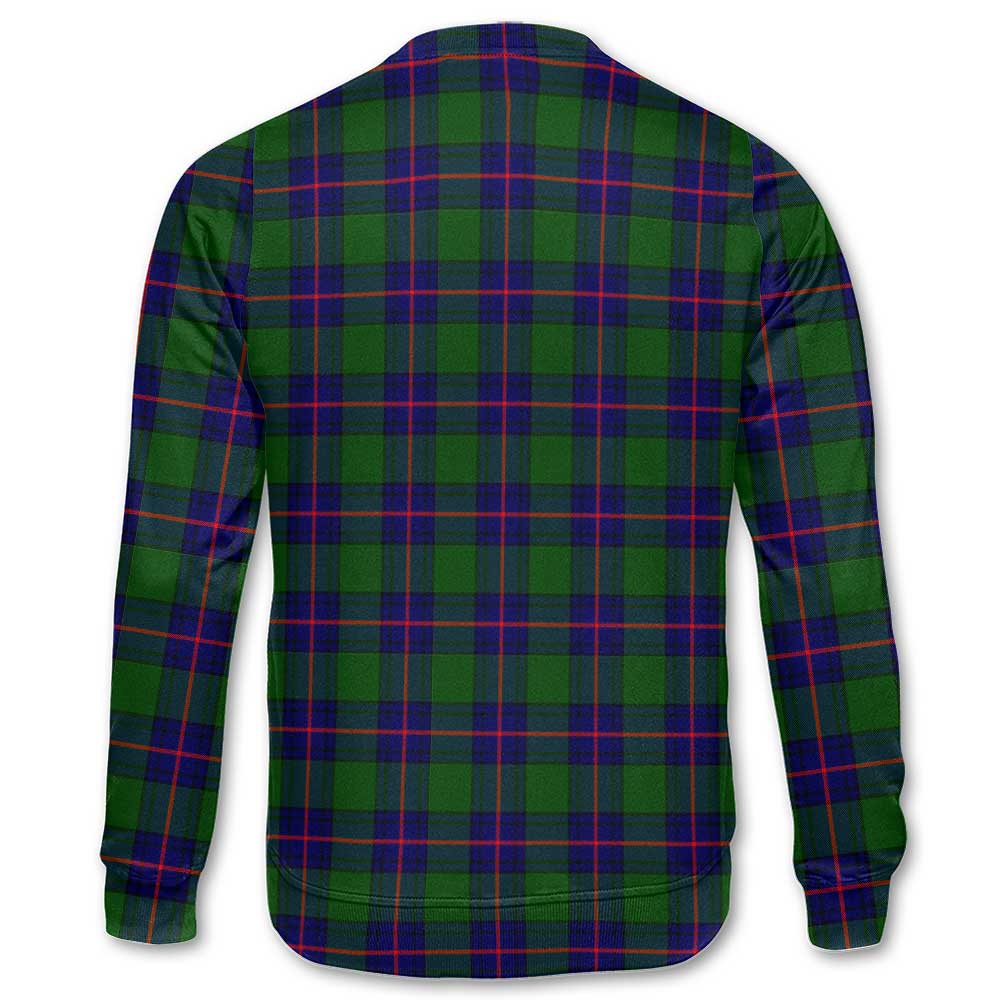 Clan Schaw Tartan Men Sweatshirt Crest And Plaid Basic Style