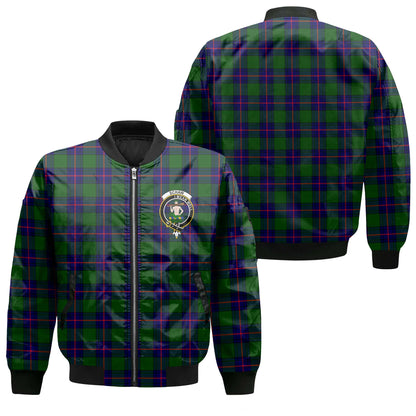 Clan Schaw Tartan Women Bomber Jacket Crest And Plaid Basic Style