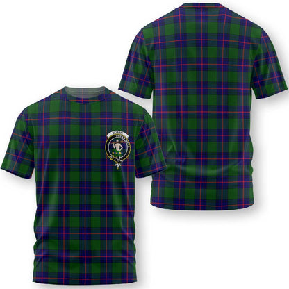 Clan Schaw Tartan Women T Shirt Crest And Plaid Basic Style