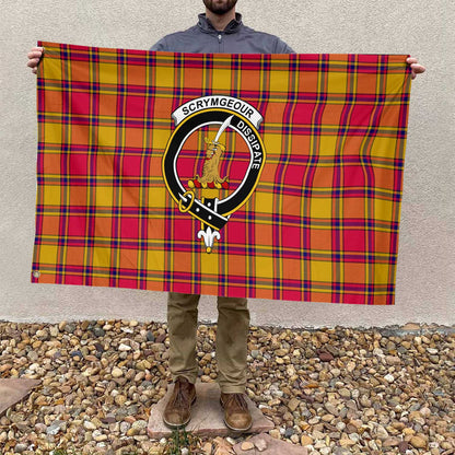 Clan Scrymgeour Tartan Flag 1 Crest And Plaid Basic Style Tartan House Flag Crest And Plaid Basic Style