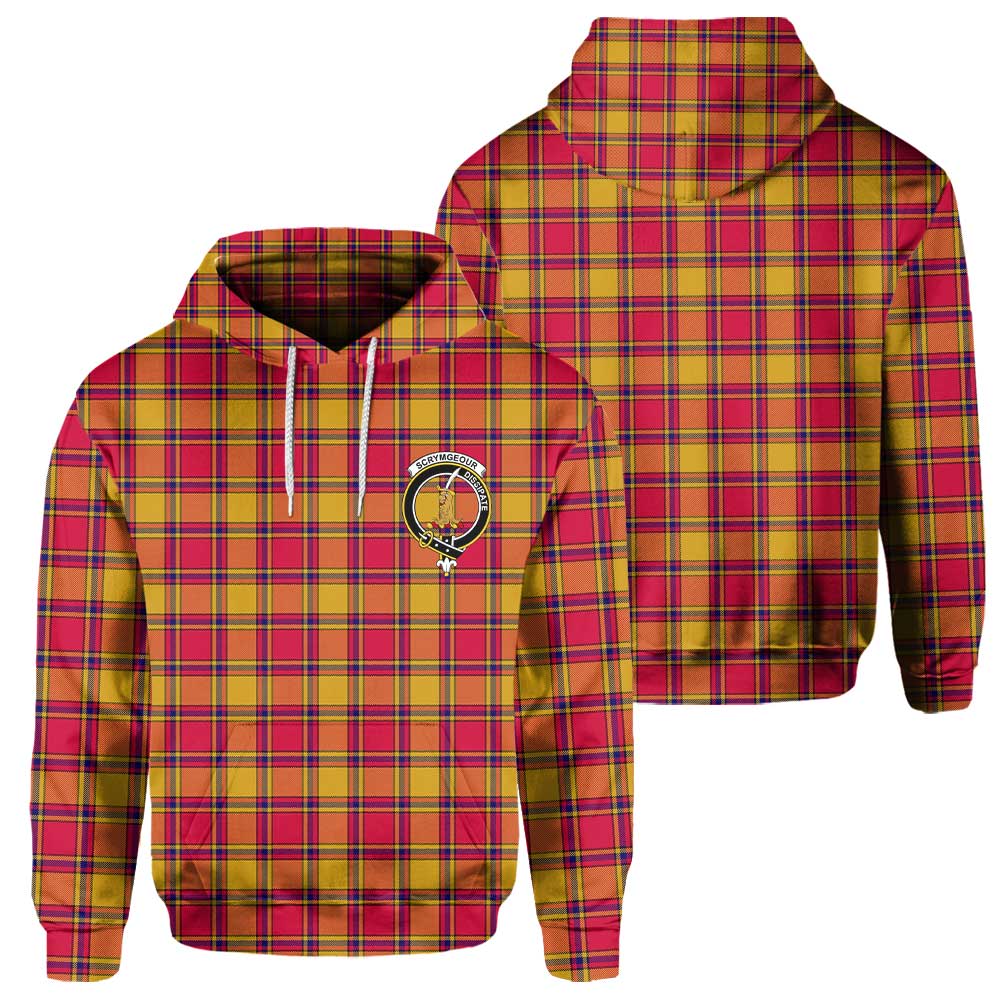 Clan Scrymgeour Tartan Men Hoodie Crest And Plaid Basic Style