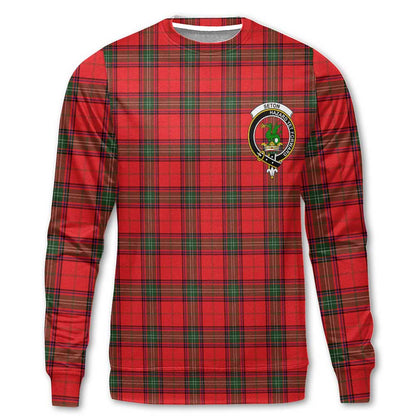 Clan Seton Tartan Men Sweatshirt Crest And Plaid Basic Style